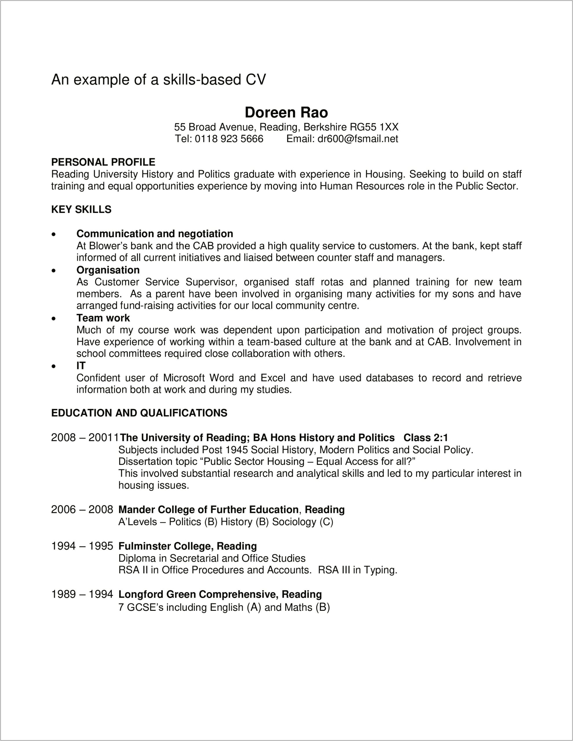 Public Policy Skills For Resume