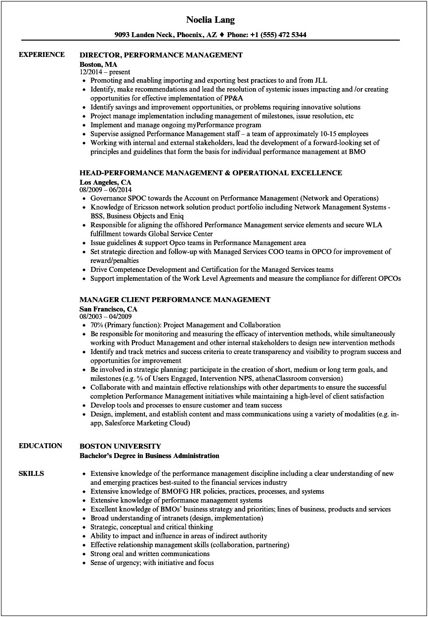 Put Exceptional Performance Rating On Resume