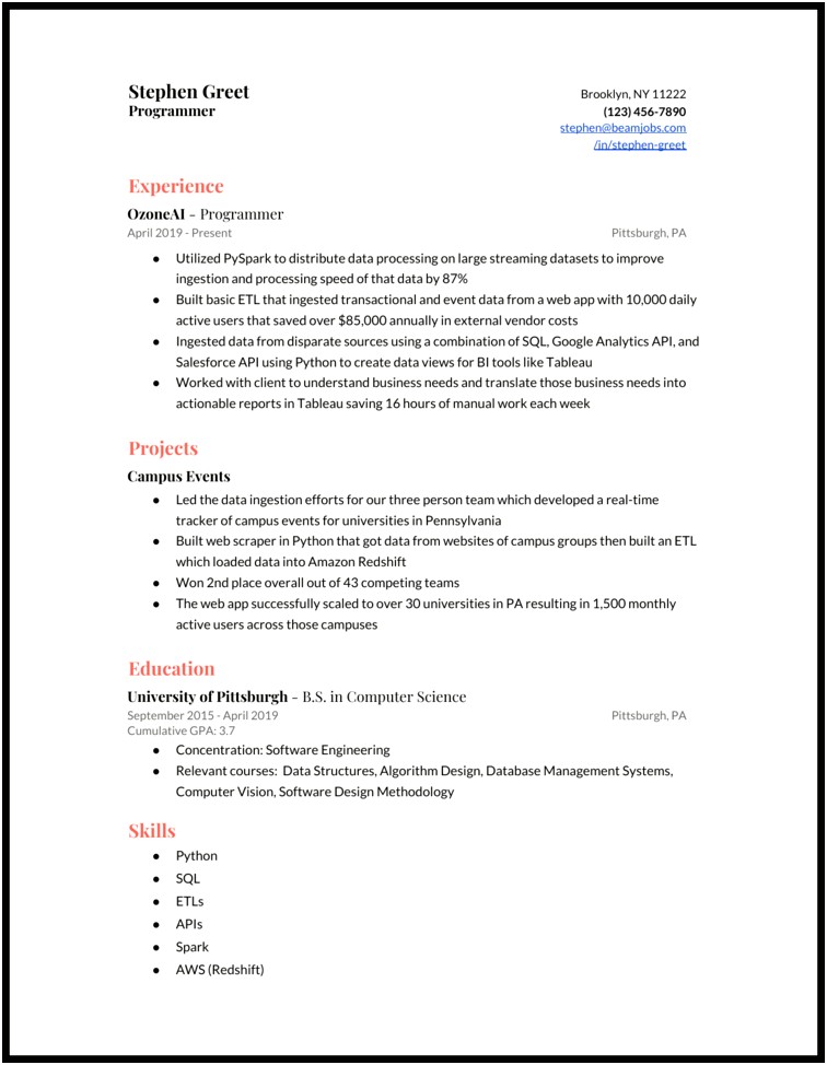 Put Programming Skills On Resume For It Support