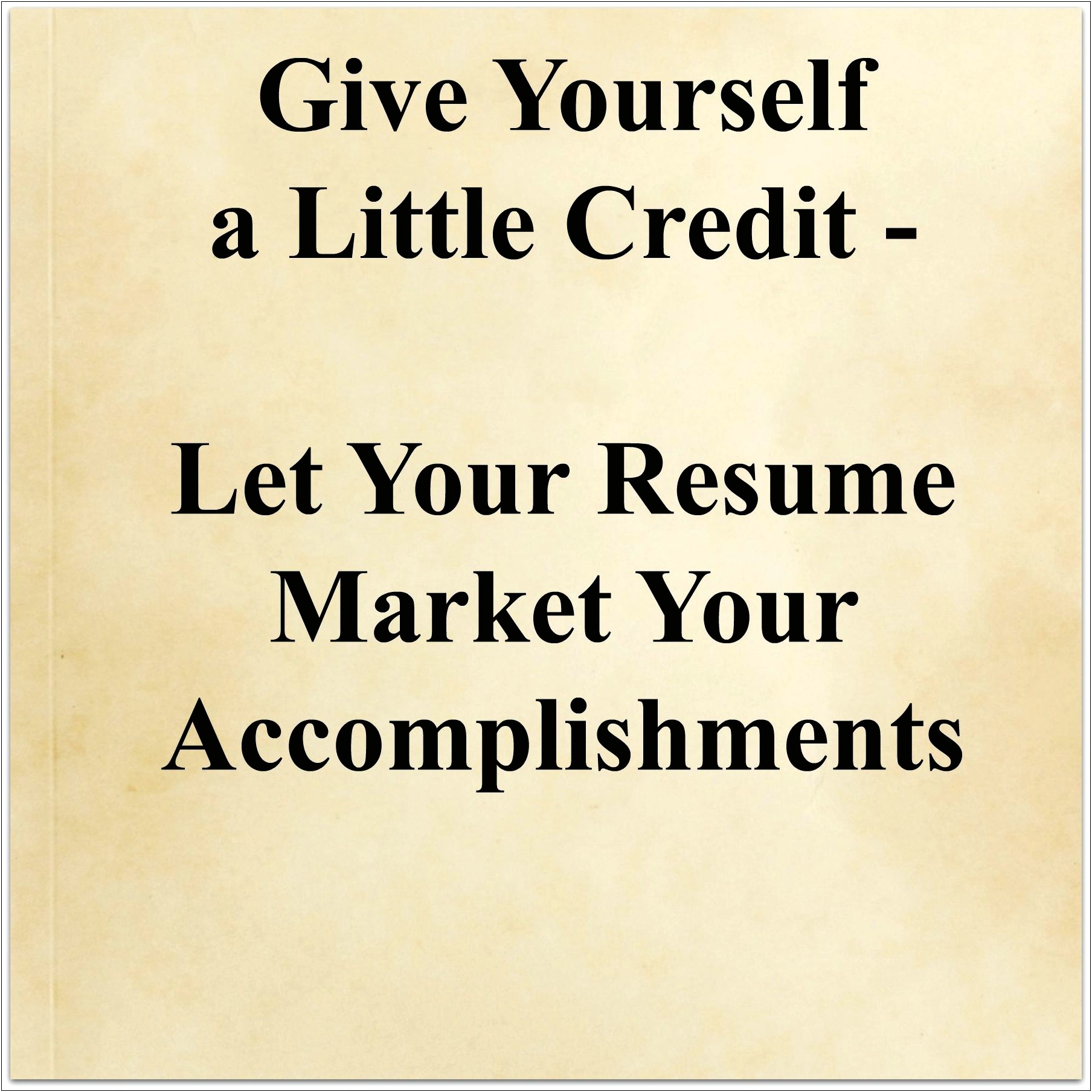 Putting A Book Credit On A Resume