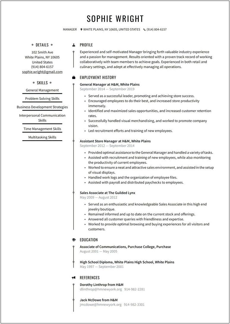 Putting Work Experience In Reverse Order On Resume