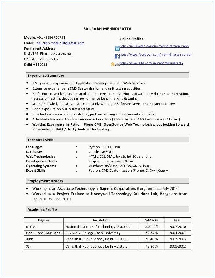 Qa Tester Resume With 8 Years Experience