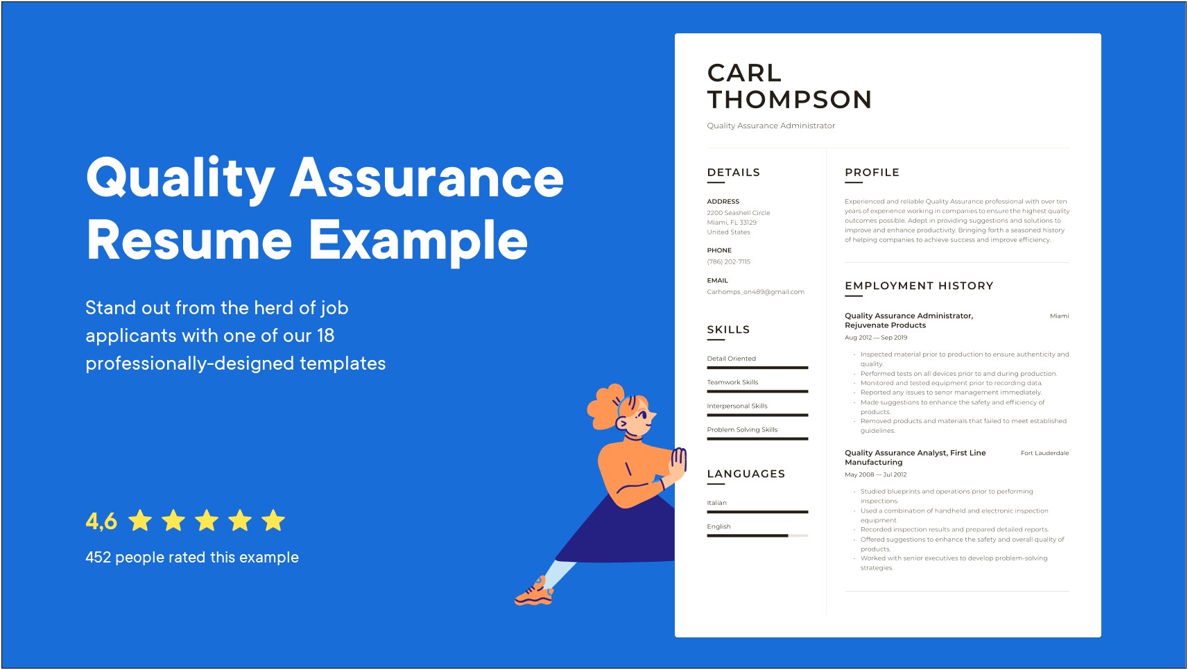 Quality Assurance Technician Resume Sample