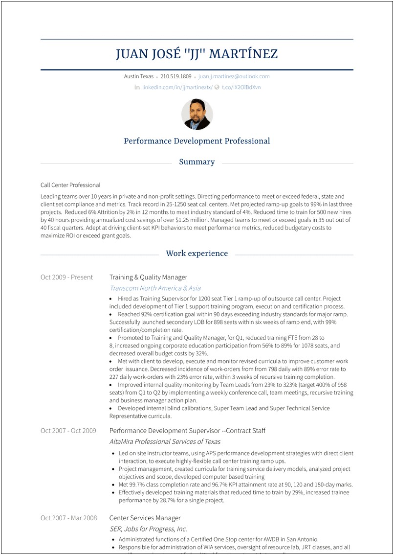 Quality Management Resume Summary Examples