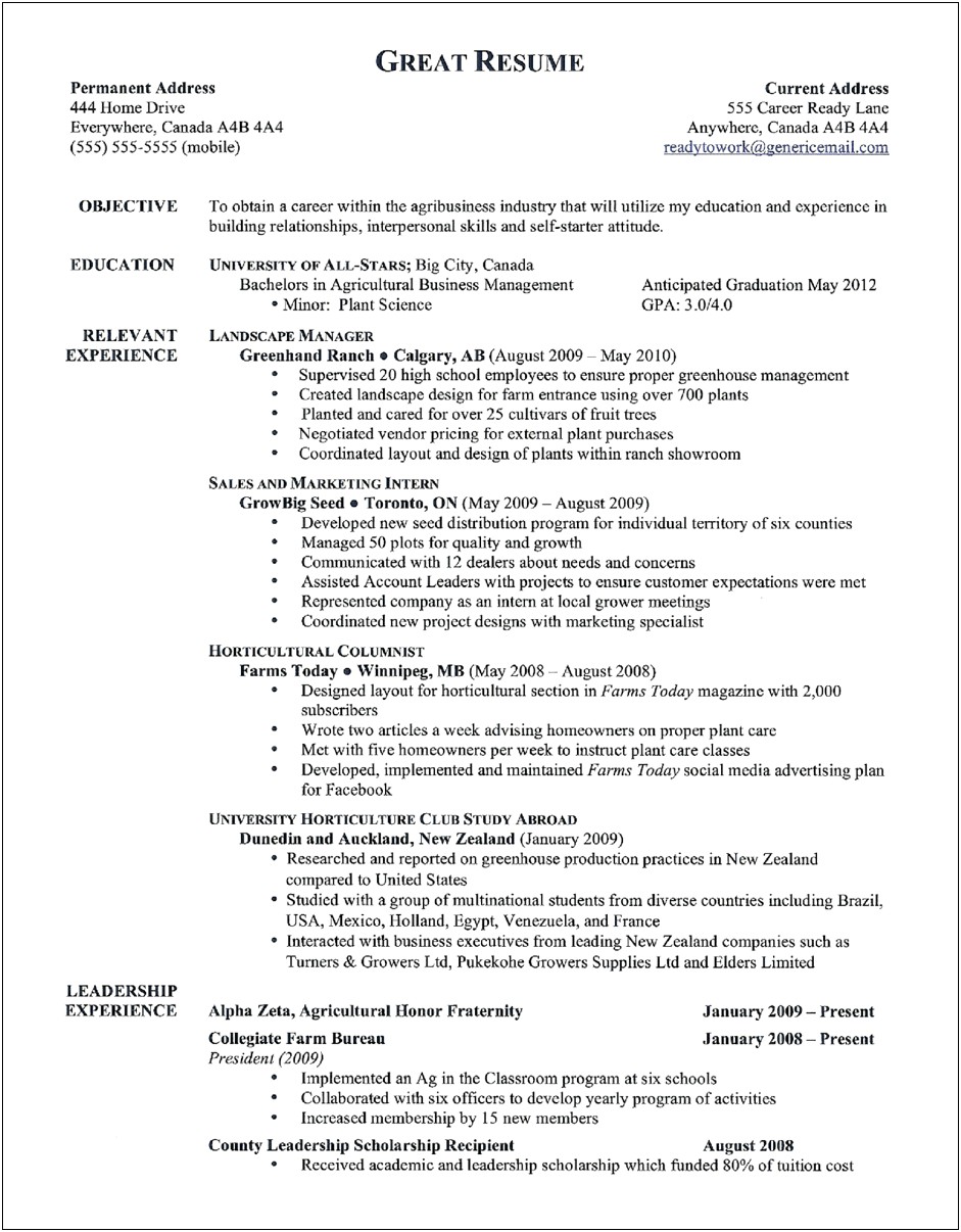 Ranch Hand Skill For Resume