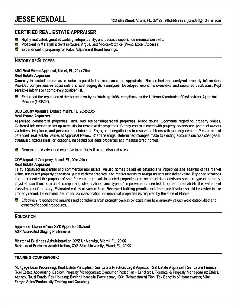 Real Estate Agent Resume Objectives