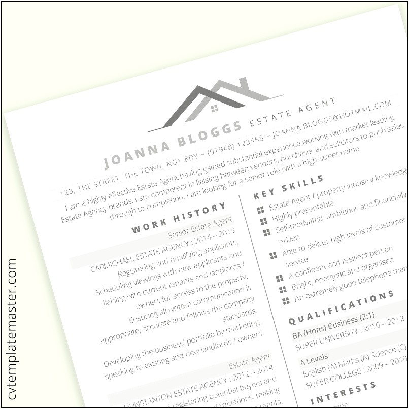 Real Estate Agent Resume Templates Free