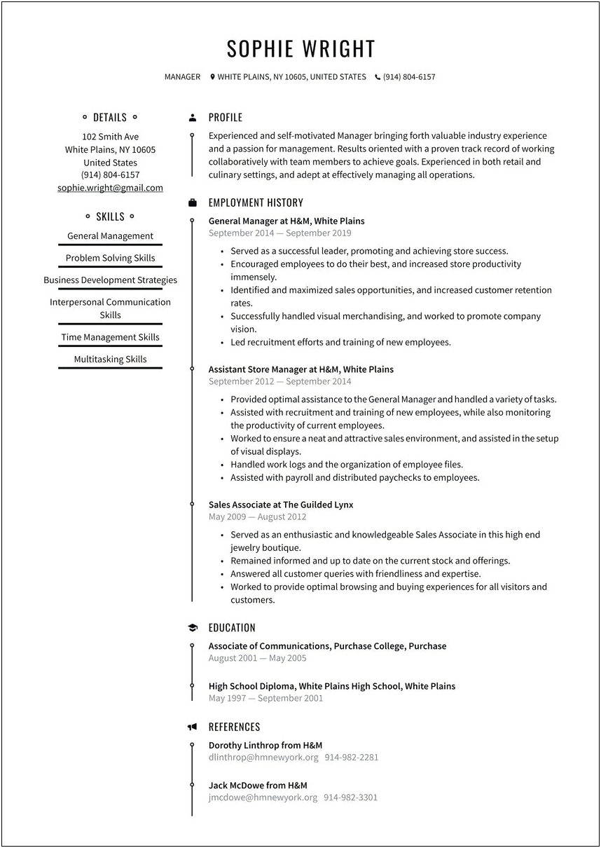 Real Estate Construction Project Manager Resume