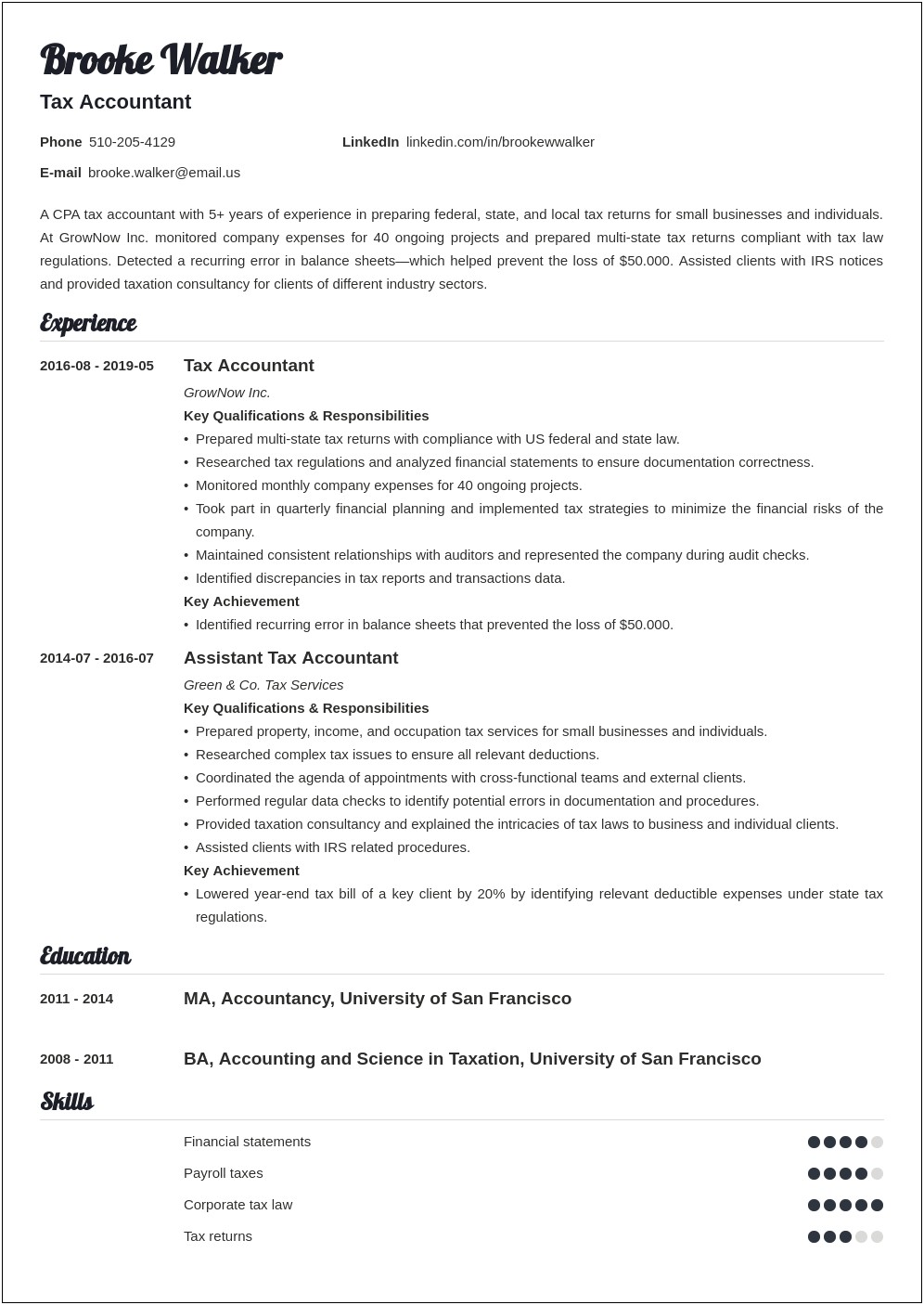 Real Estate Tax Manager Resume