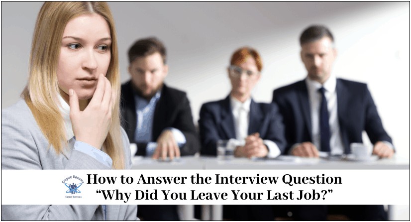 Reasons To Leave A Job Resume