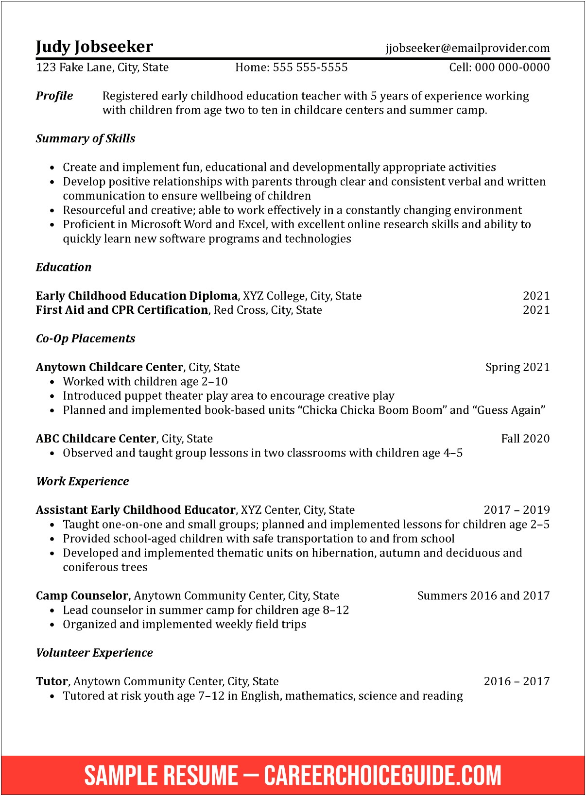 Recent Graduate With Little Experience Resume