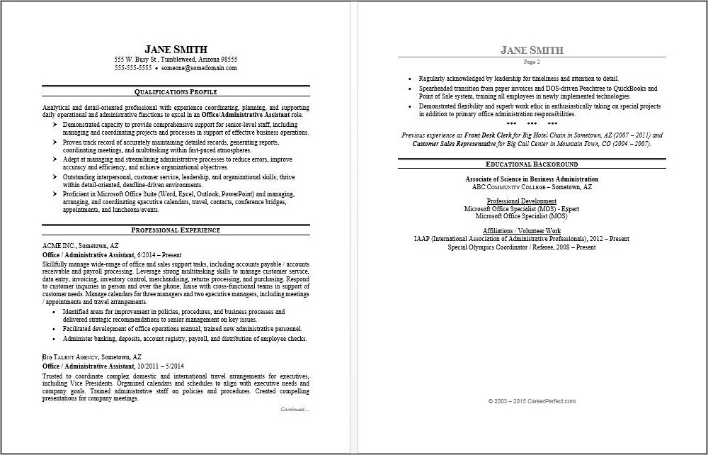 Receptionist Law Firm Resume Sample