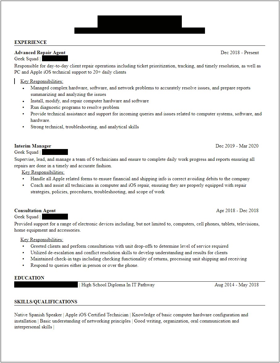 Reddit Example Post Bachelors Resume