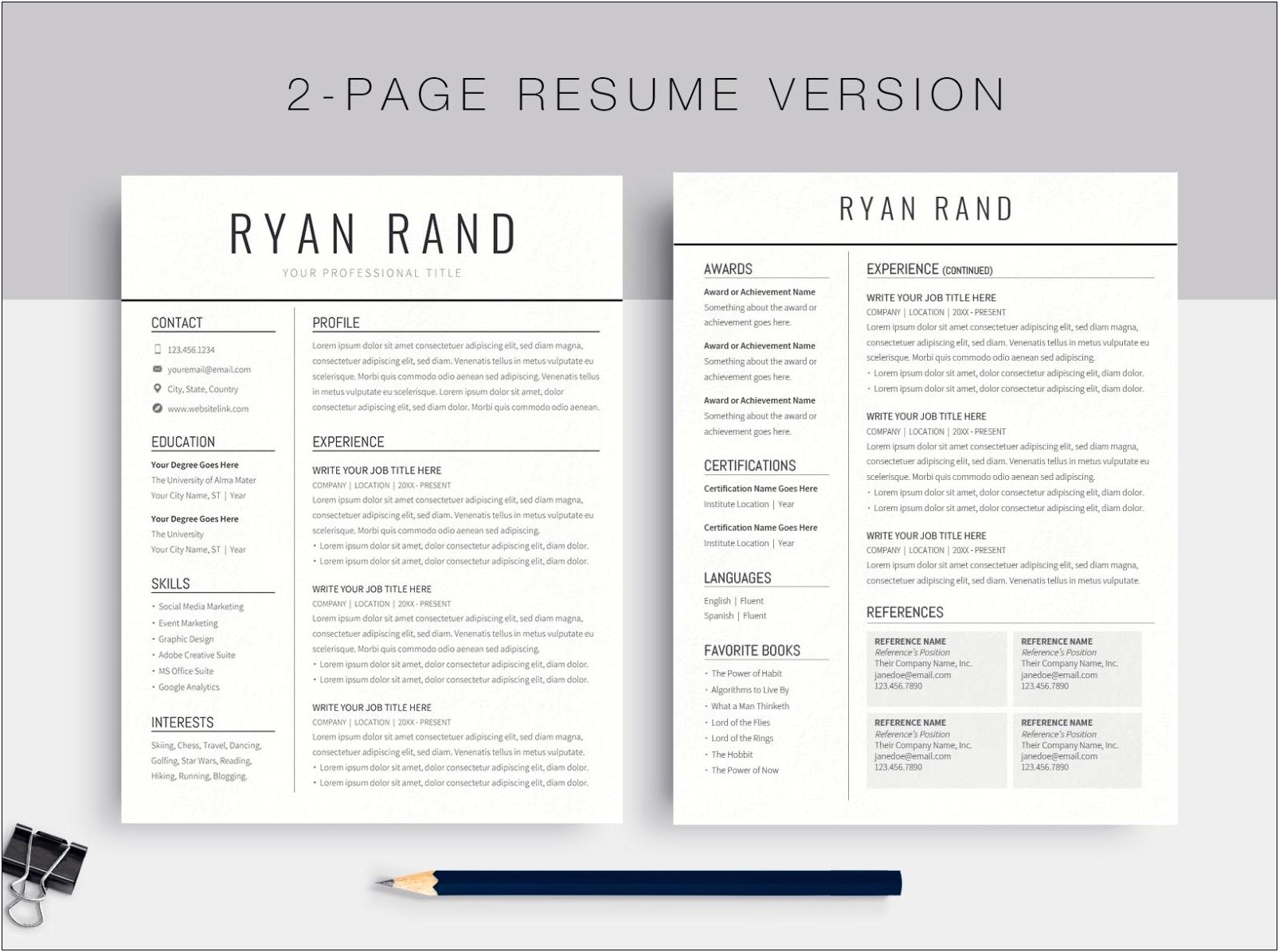 References Page For Resume Template For Google Docs