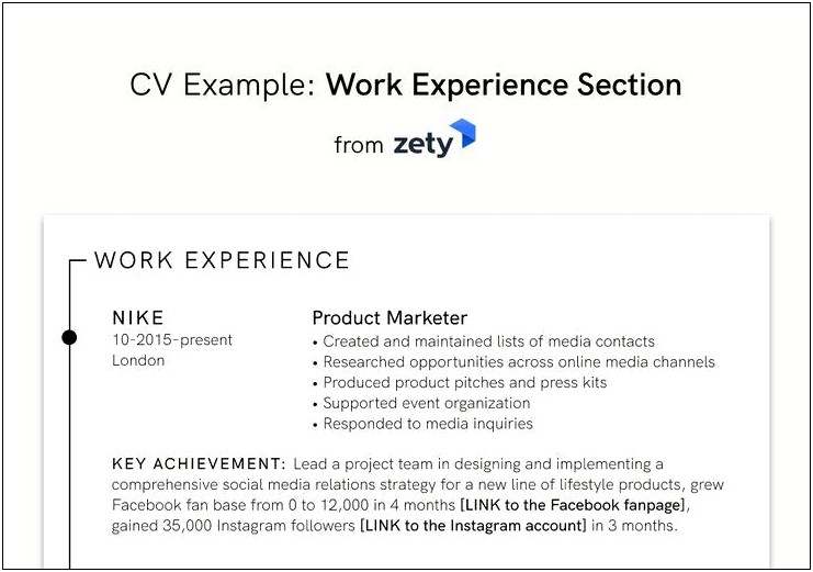 Related Experience And Experience Sections On Resume