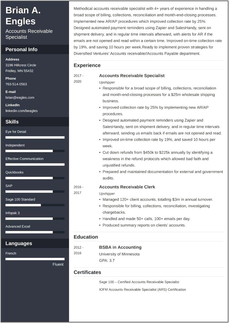 Relevant Skills For Accounting Resume