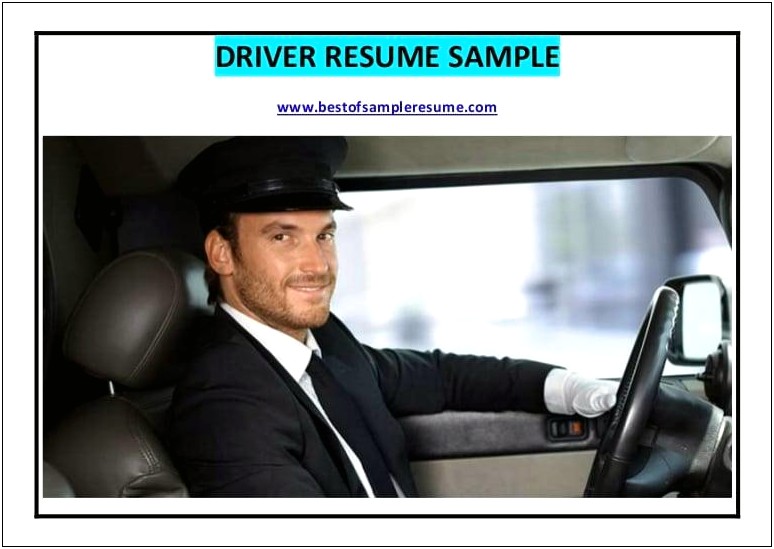 Rental Car Driver Job Resume Samples
