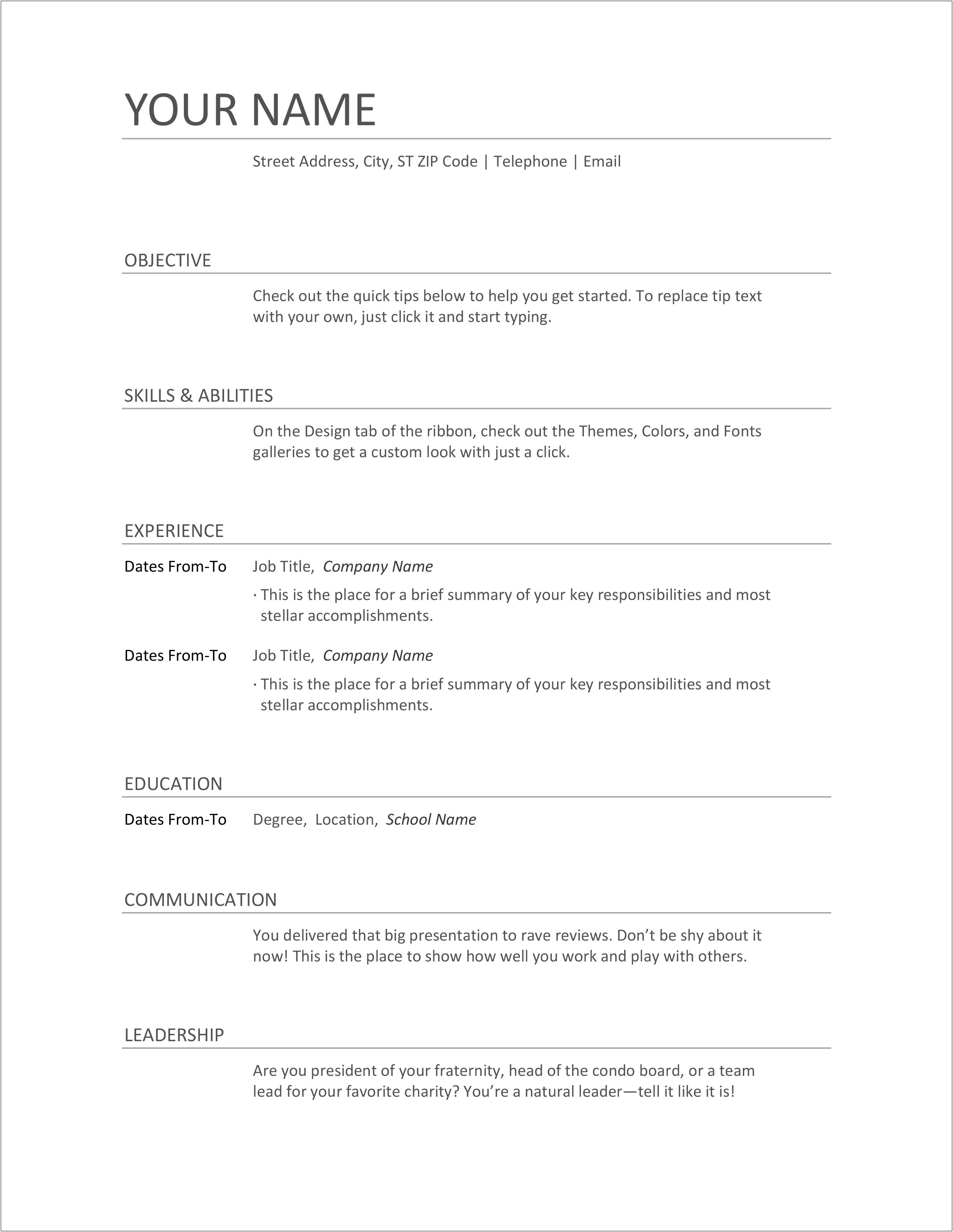 Replacement Words For Created And Worked In Resume