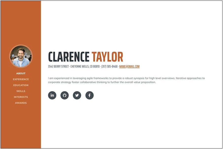 Responsive Resume Template Free Download