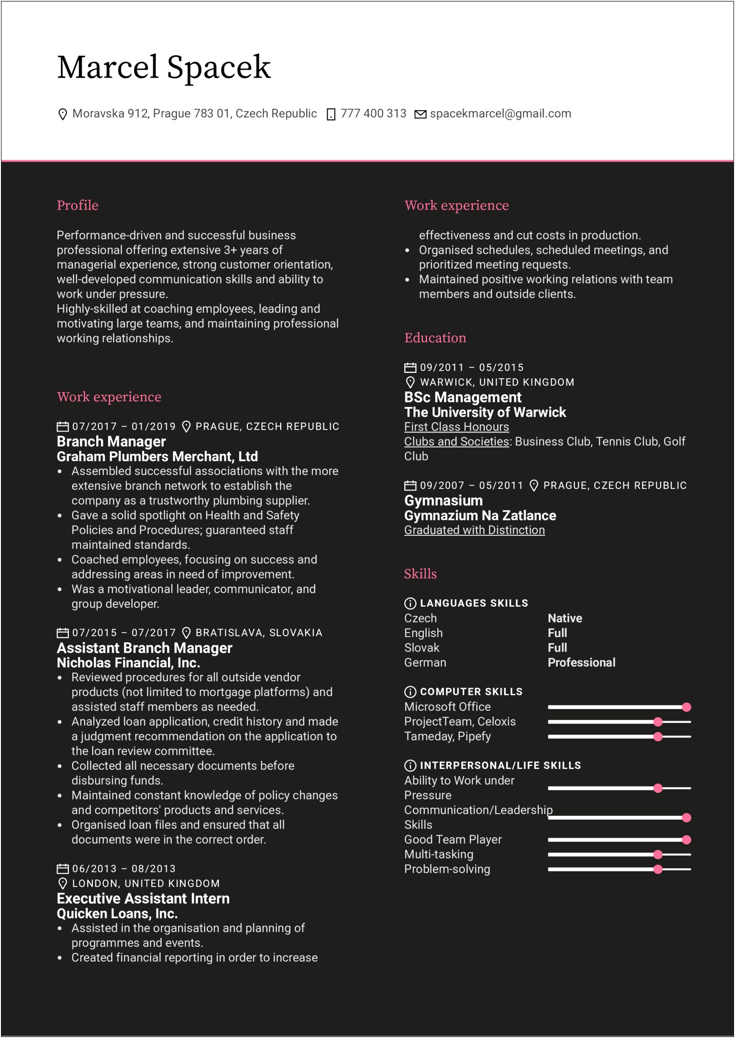 Restaurant Assistant Manager Resume Highlights Templates