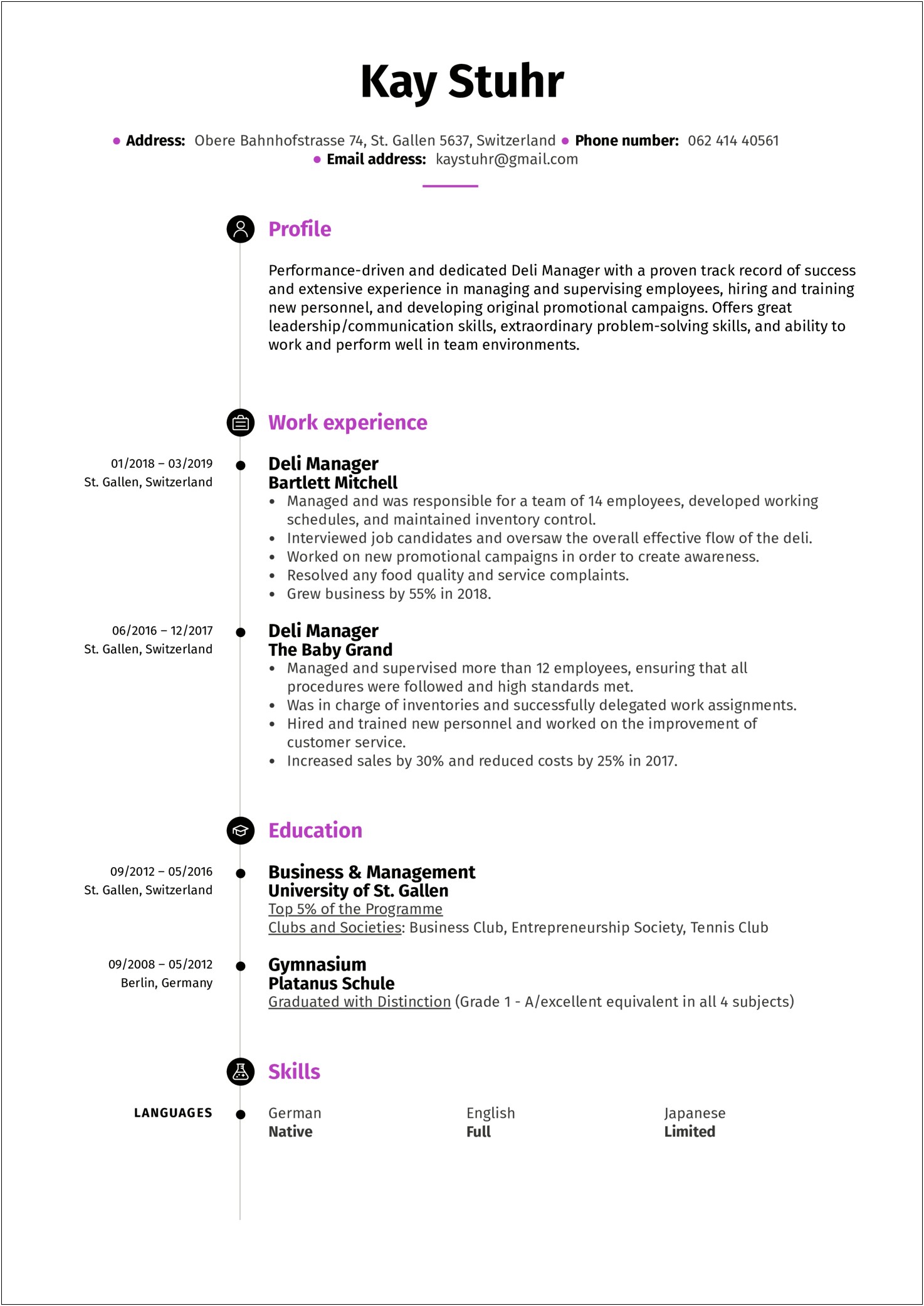 Restaurant Manager Change Career Resume Summary Examples