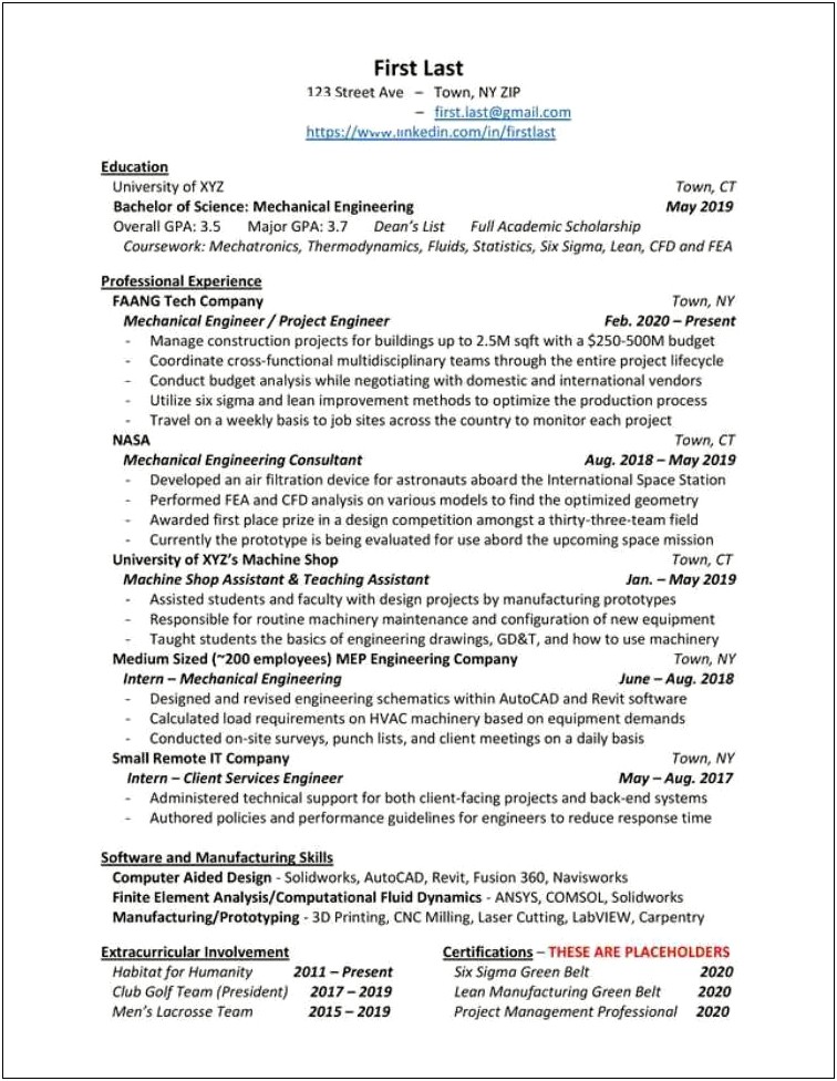 Resume After Not Working For Years