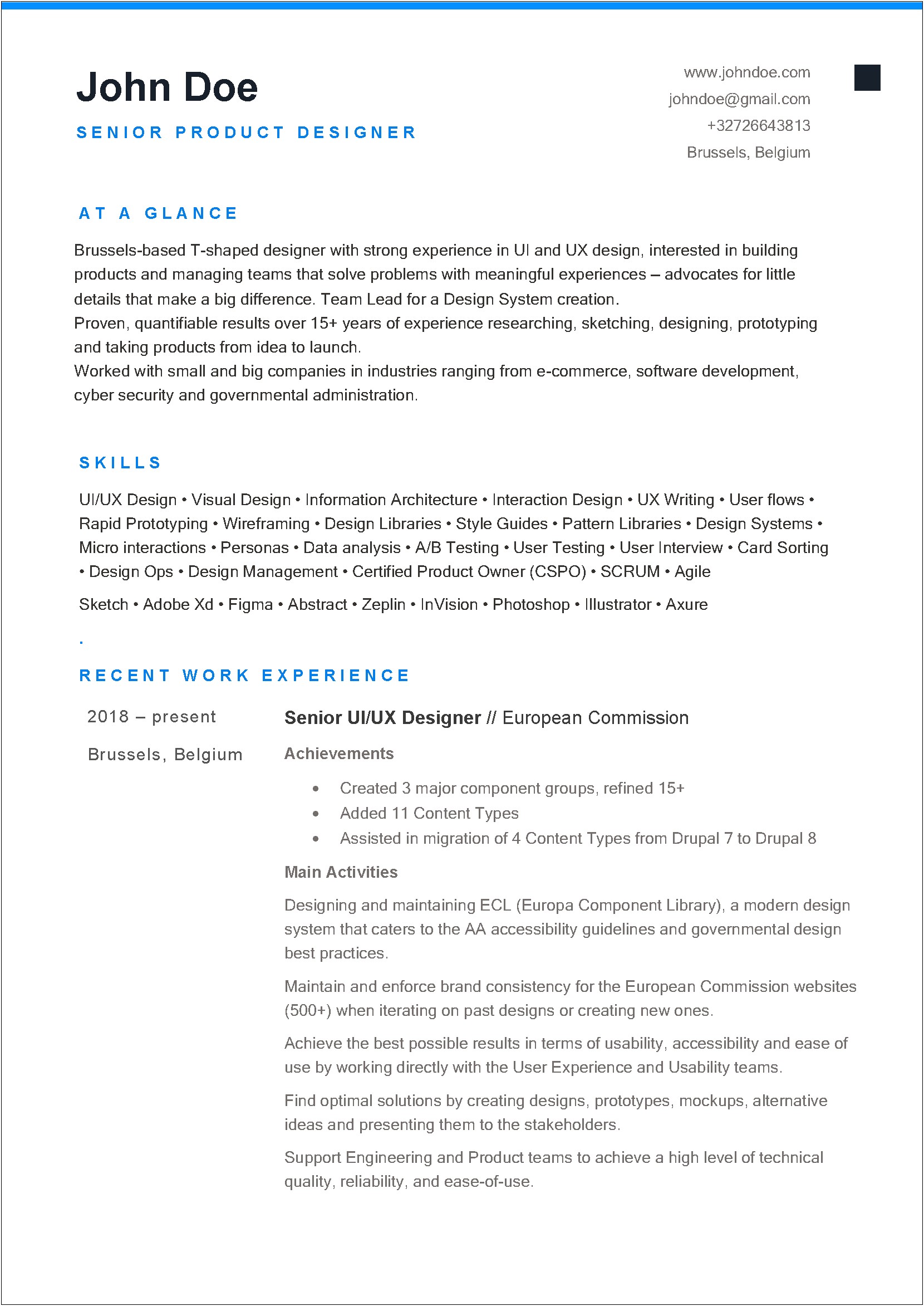 Resume Alternatives To The Word Design