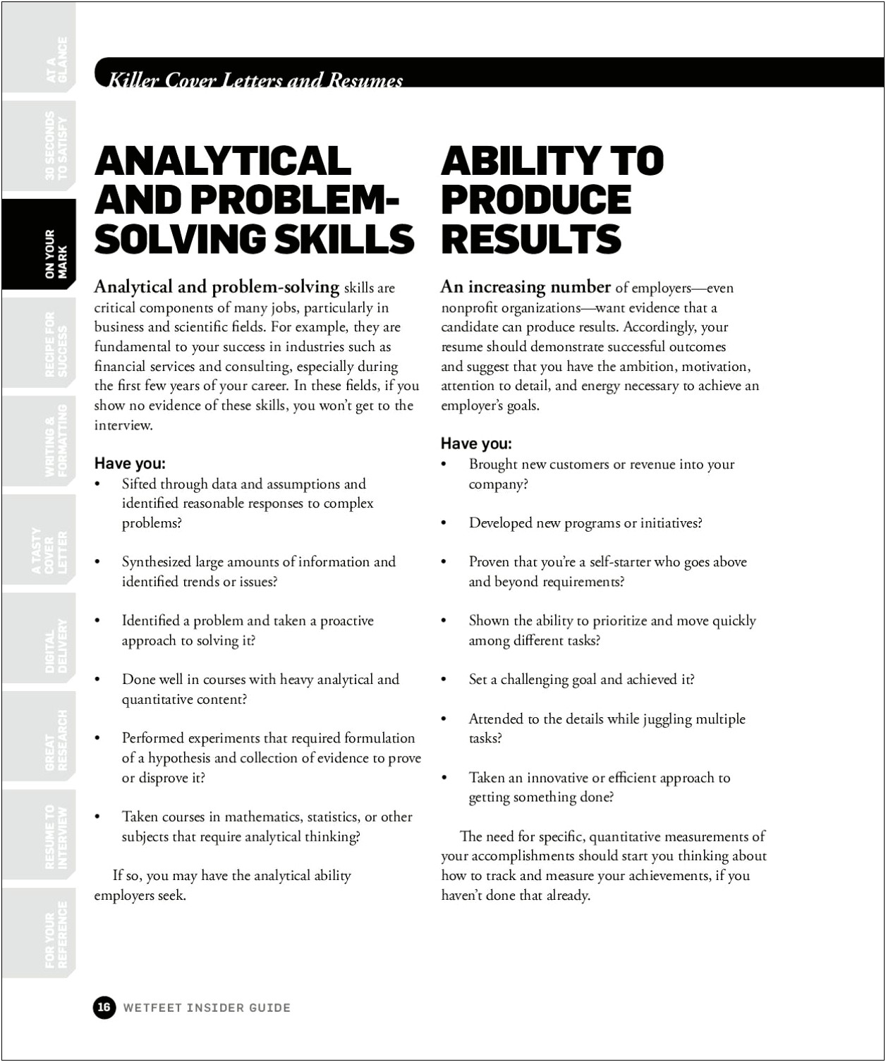 Resume Analytical Problem Solving Skills