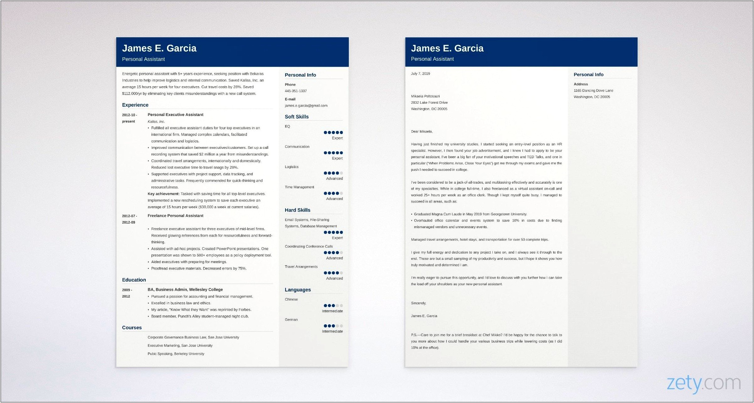 Resume And Cover Letter As One Document