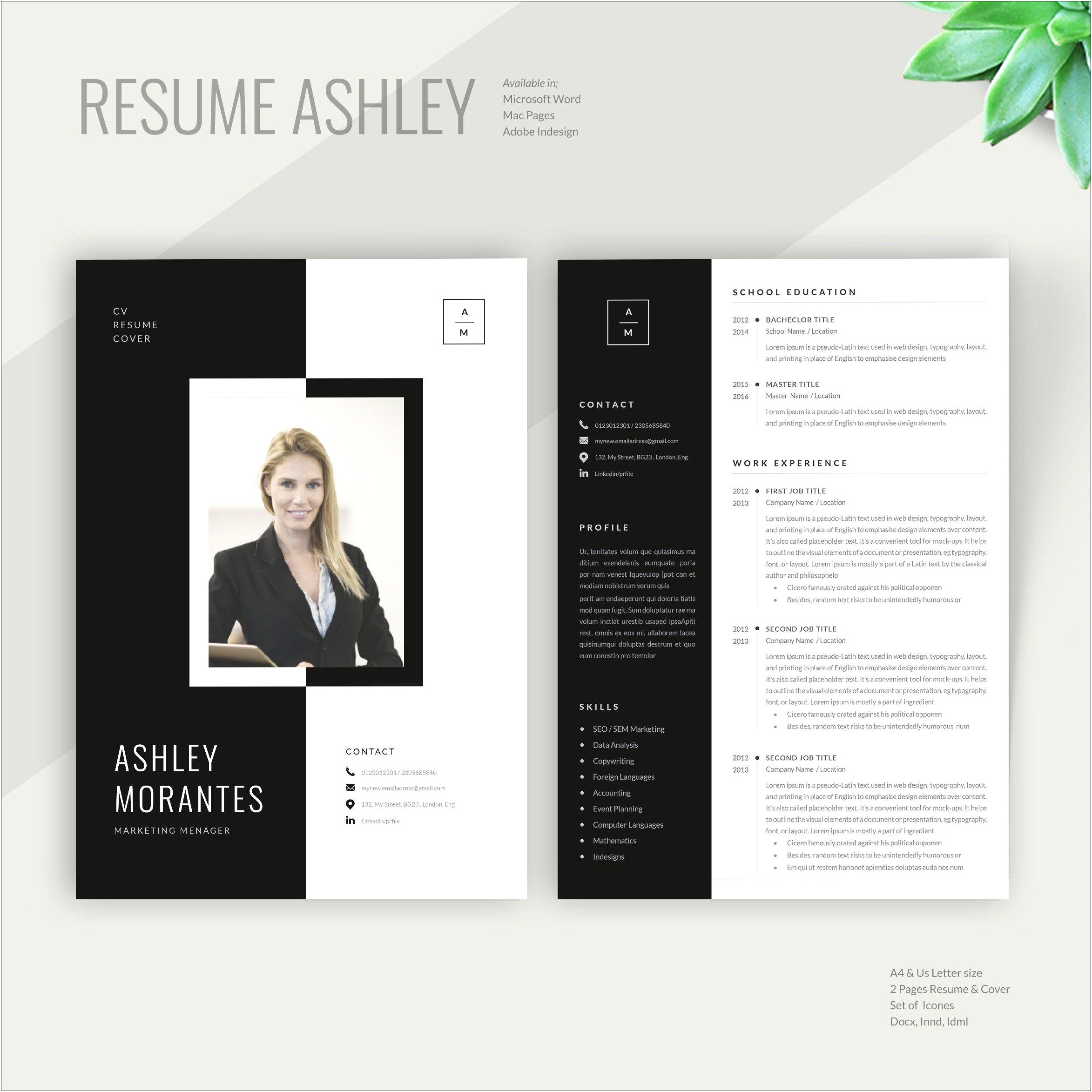 Resume And Cover Letter Pdf Or Word