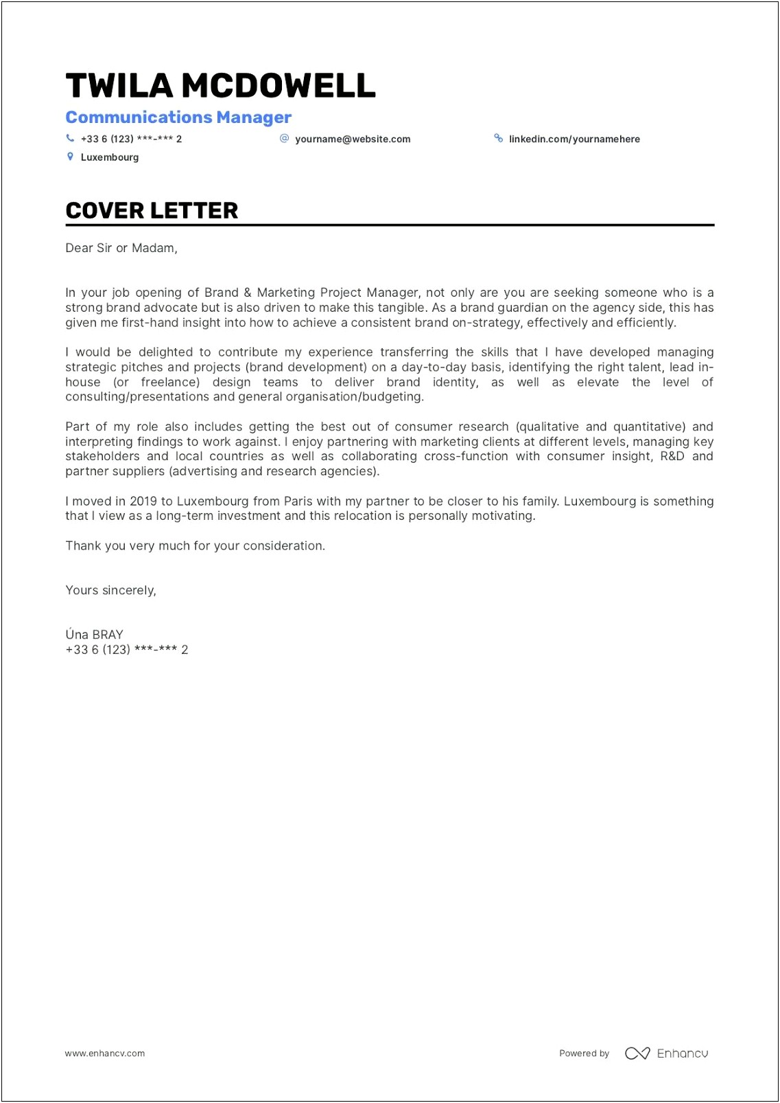 Resume And Cover Letter Same Font