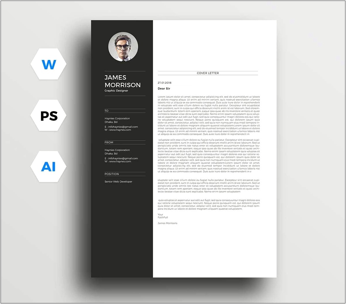 Resume And Cover Letter Template Free Cool