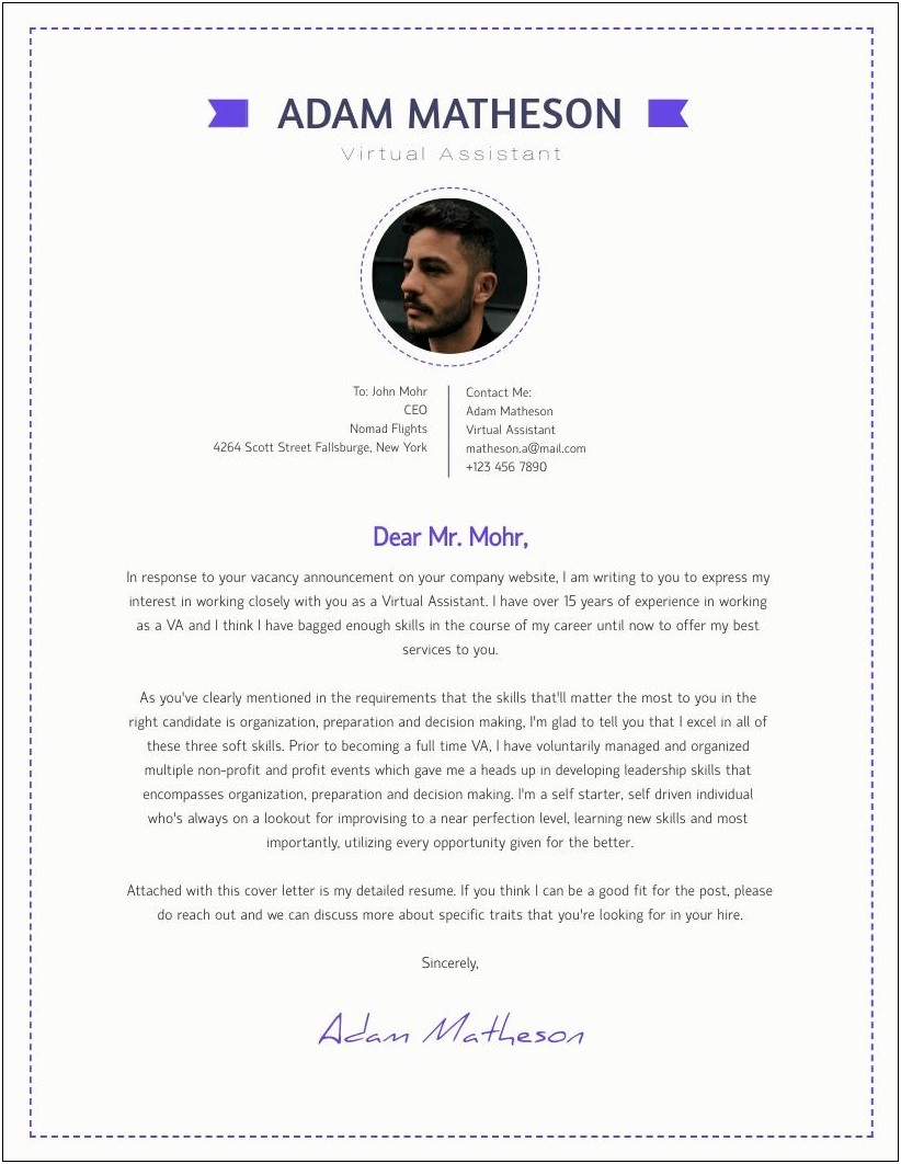 Resume And Cover Letter Template Website