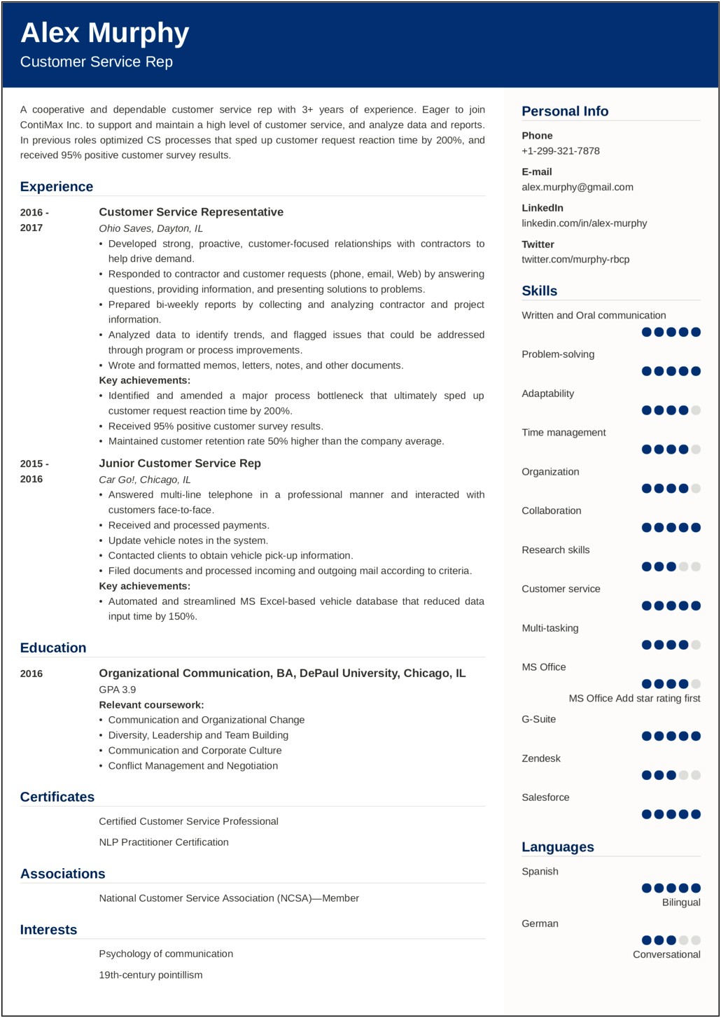 Resume And Listing Classroom Management In A Resume