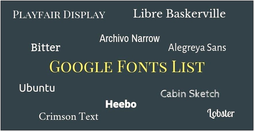 Resume Best Font Google Sheets