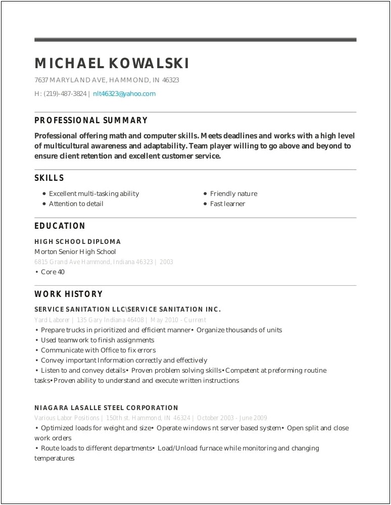 Resume Competent In Computer Skills