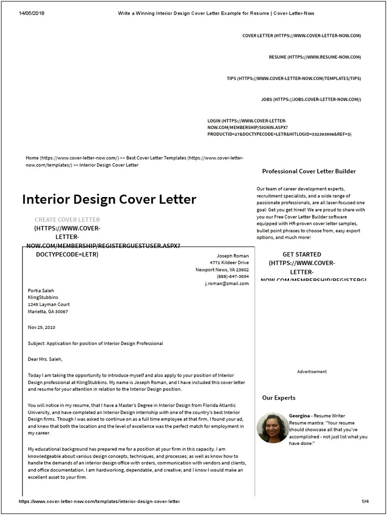 Resume Cover Letter Example Pdf