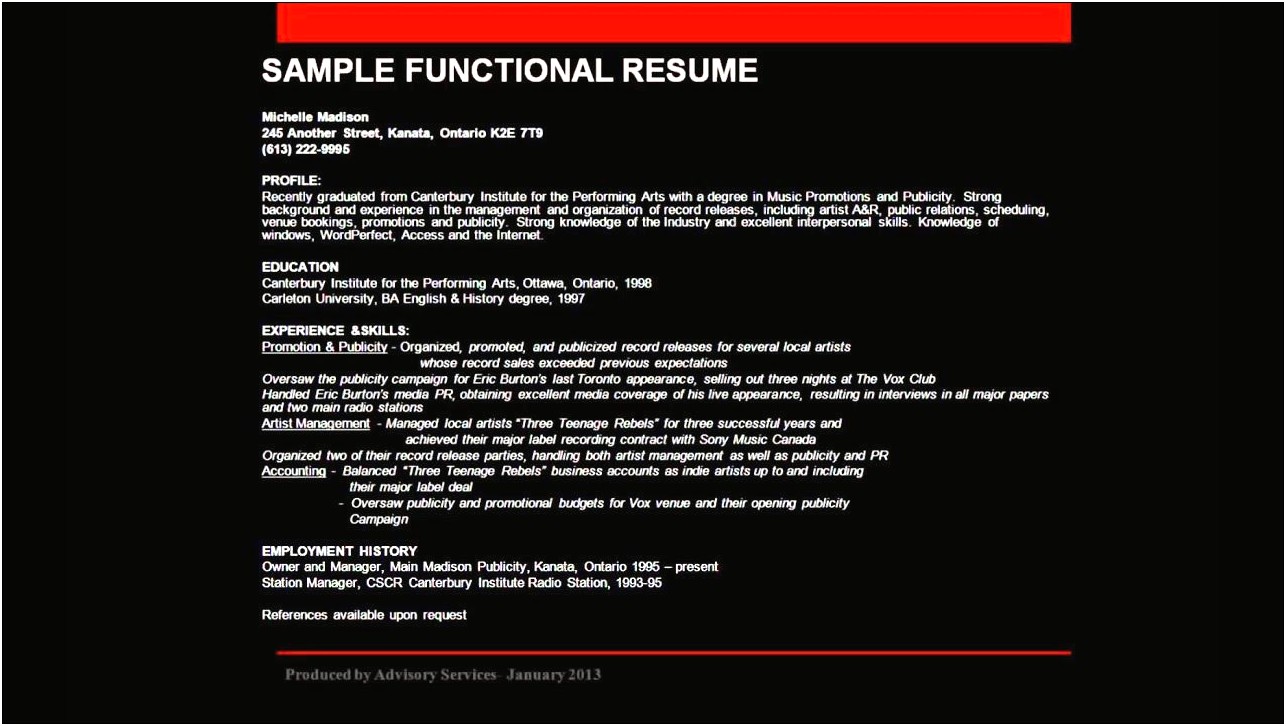 Resume Cover Letter Examples 2013