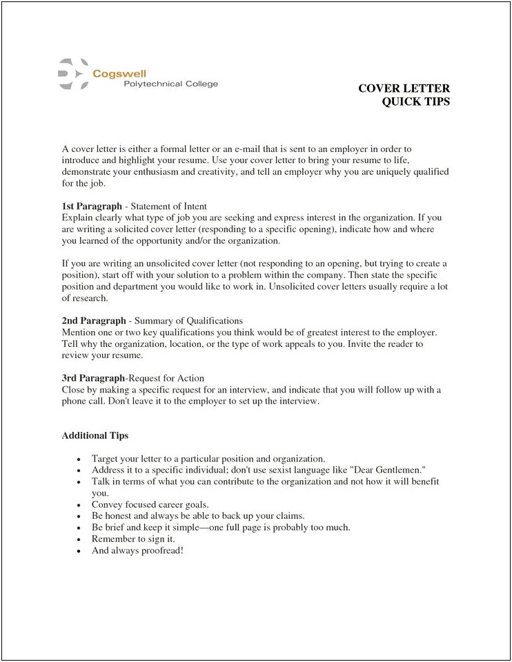 Resume Cover Letter Examples For A Teenager