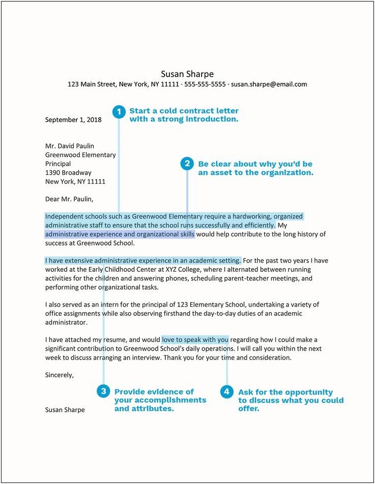 Resume Cover Letter For Cold Calling