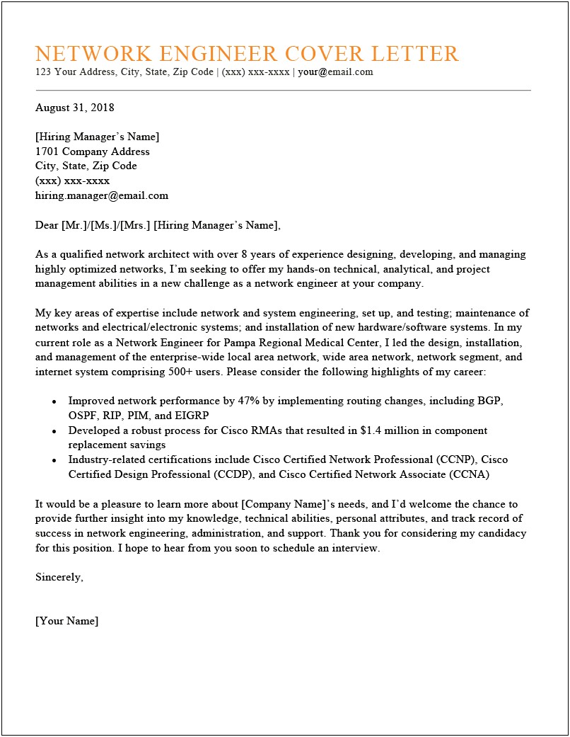 Resume Cover Letter For District Manager