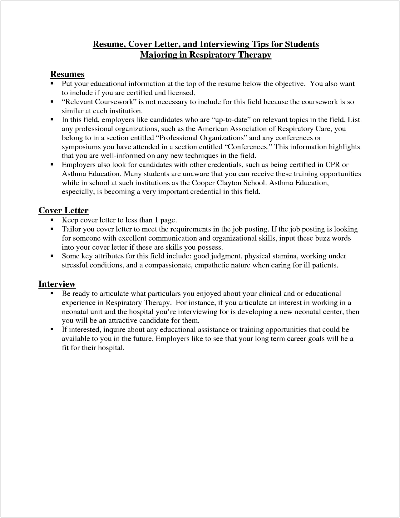 Resume Cover Letter For Physical Therapy