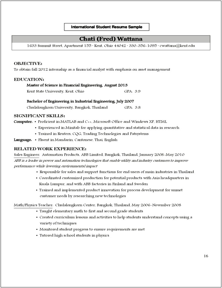 Resume Cover Letter Samples For Computer Engineers