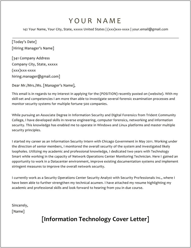 Resume Cover Letter Technology Inurl Cover Letter Pdf