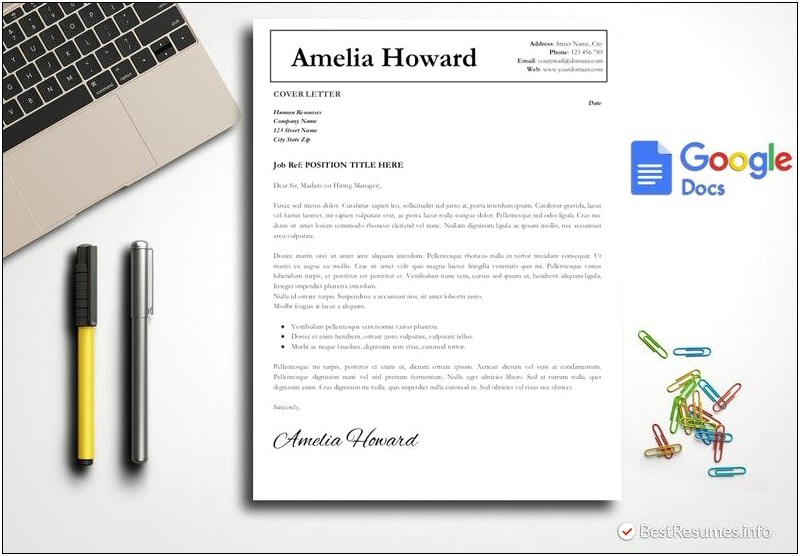 Resume Cover Letter Templates Google Docs