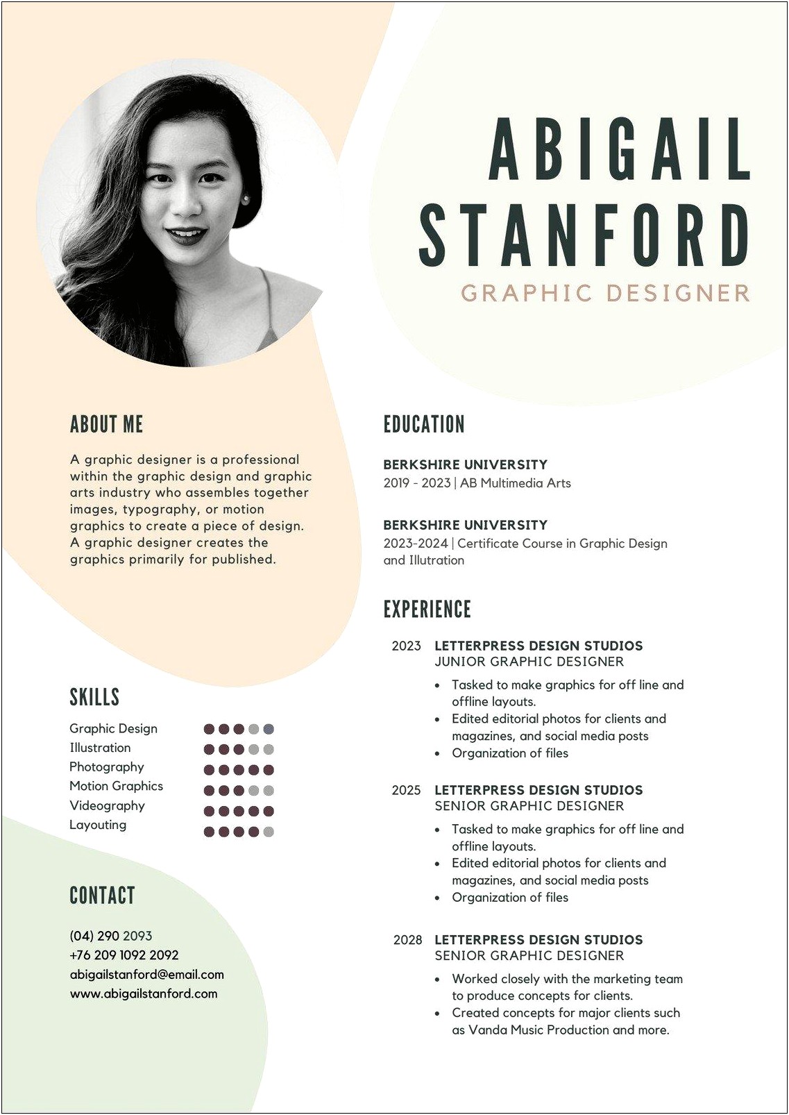 Resume Creative Template Free Download