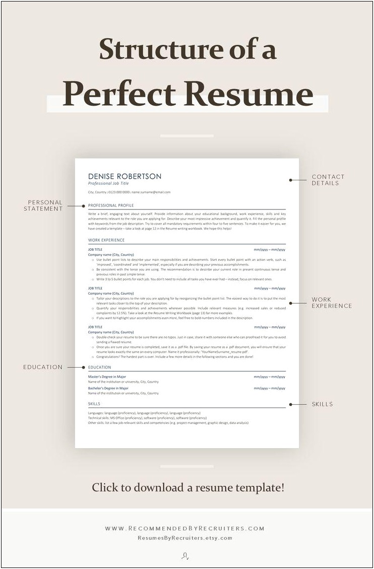 Resume Describing Experience Working With Executives
