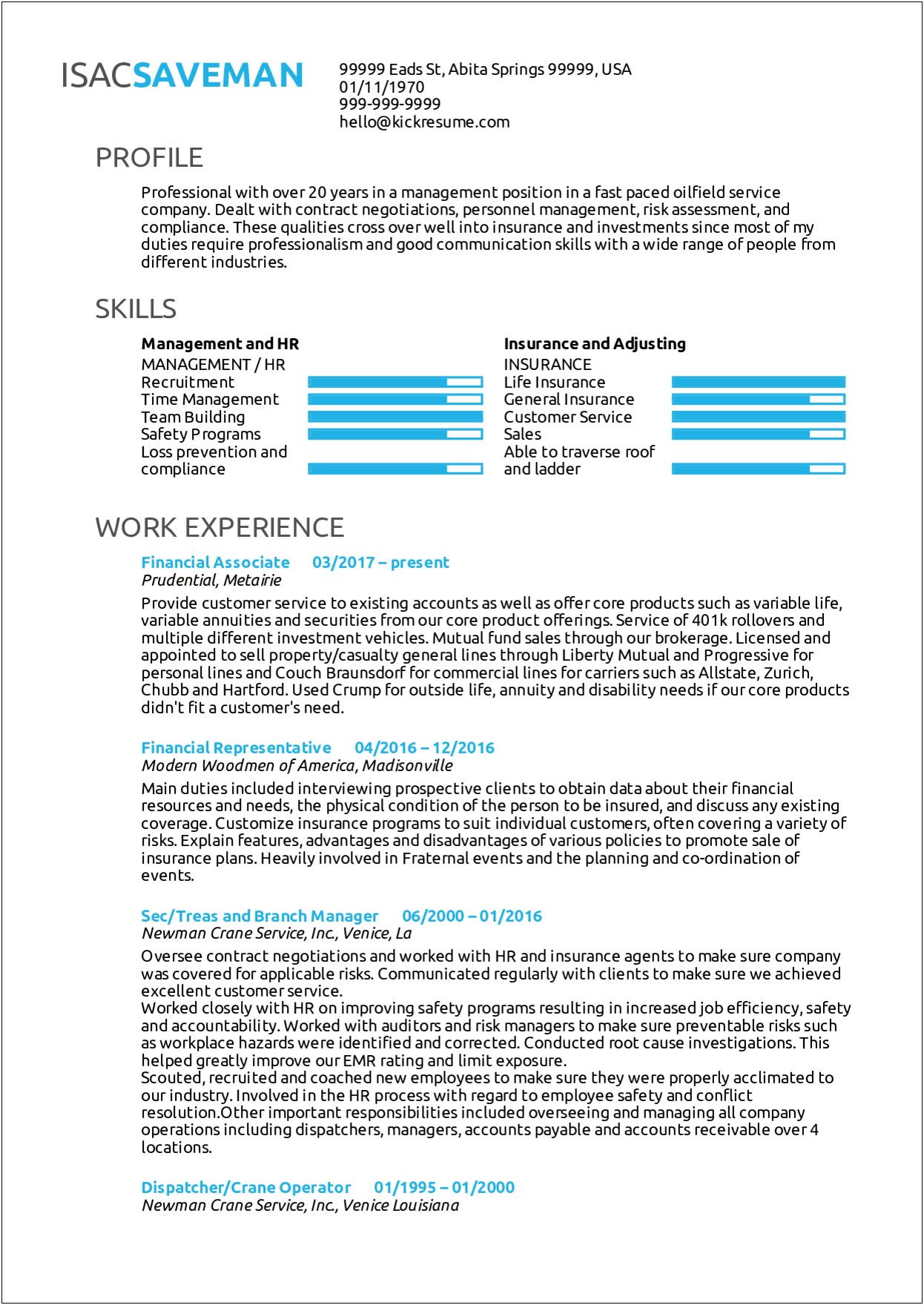 Resume Description For Dispatcher And Customer Service
