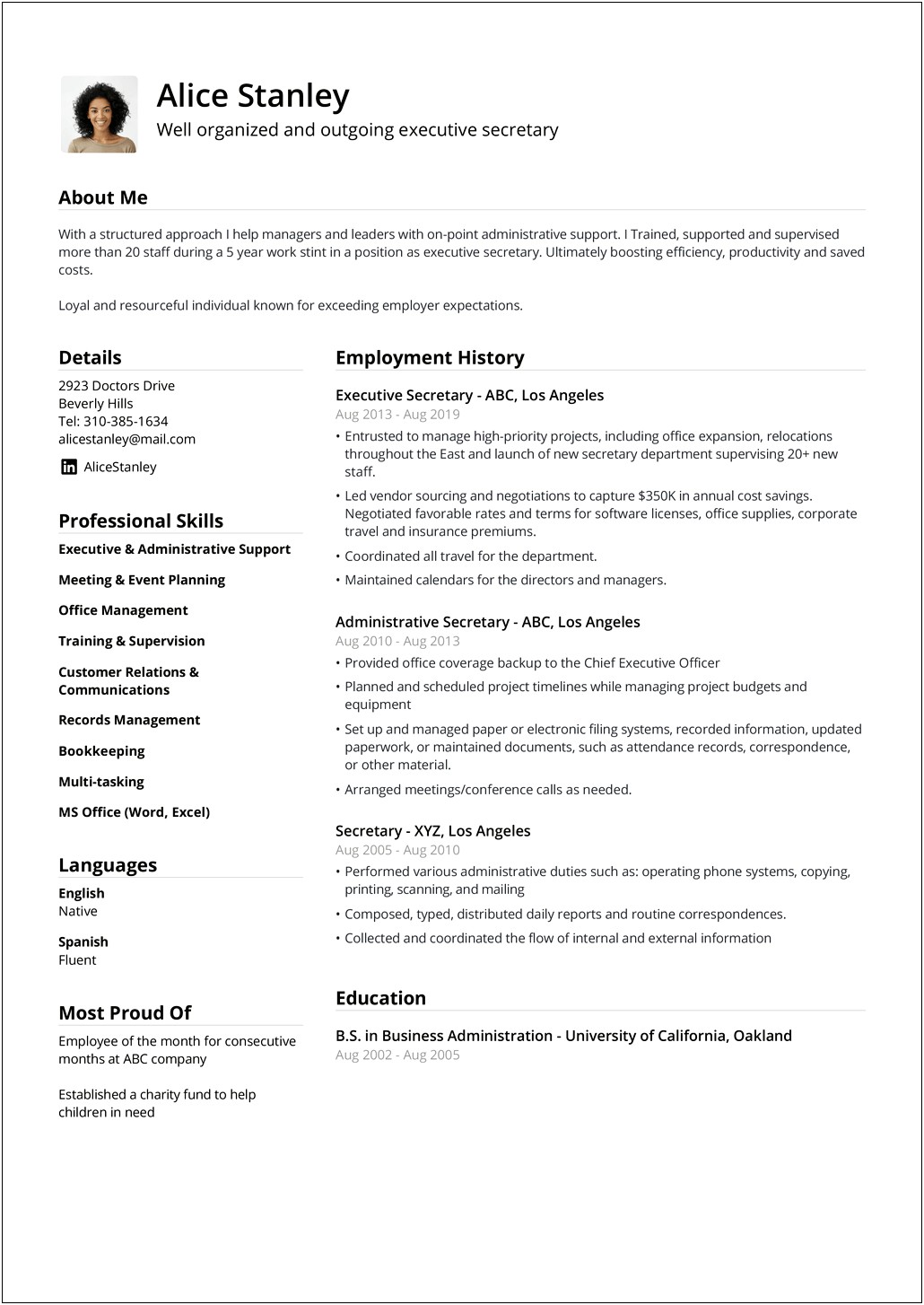 Resume Different Company With Same Job