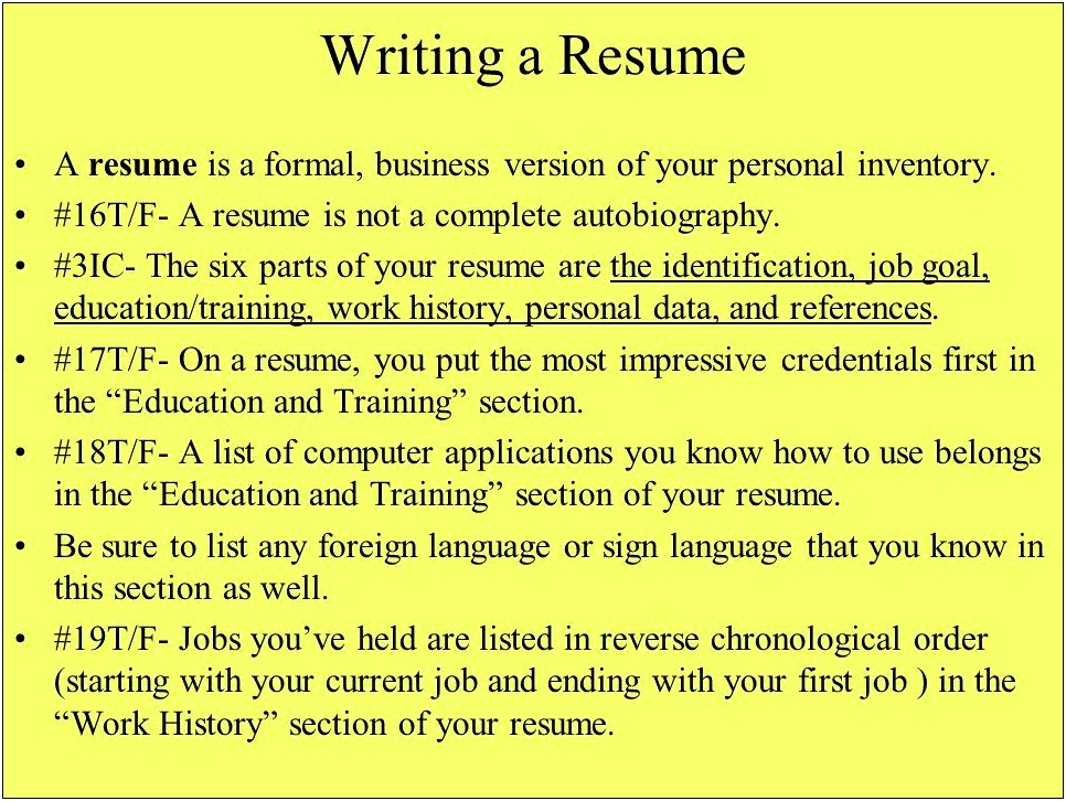 Resume Do You Put Trainings On Education History